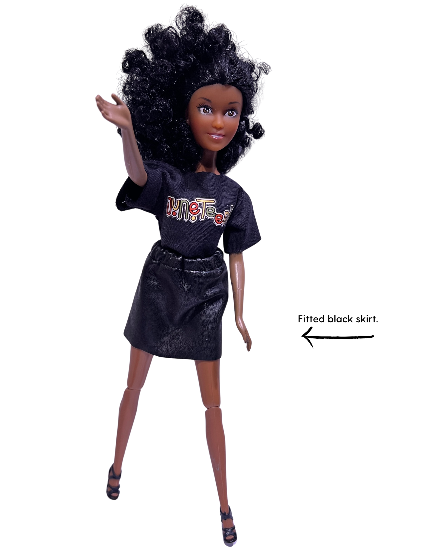 Juneteenth Twin Pack Commemorative Dolls Featuring Red, Green, and Yellow T-shirt