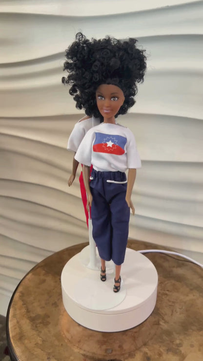 Juneteenth Twin Pack Commemorative Dolls featuring Juneteenth Flag T-Shirt